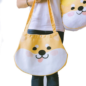 Goofy Face Shiba Inu Love Canvas Handbags-Accessories-Accessories, Bags, Dogs, Shiba Inu-3