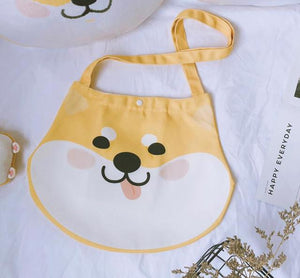 Goofy Face Shiba Inu Love Canvas Handbags-Accessories-Accessories, Bags, Dogs, Shiba Inu-5