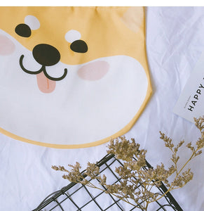 Goofy Face Shiba Inu Love Canvas Handbags-Accessories-Accessories, Bags, Dogs, Shiba Inu-9