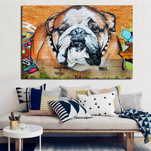 Graffiti Bulldog Canvas Print Poster-Home Decor-Dogs, English Bulldog, Home Decor, Poster-4