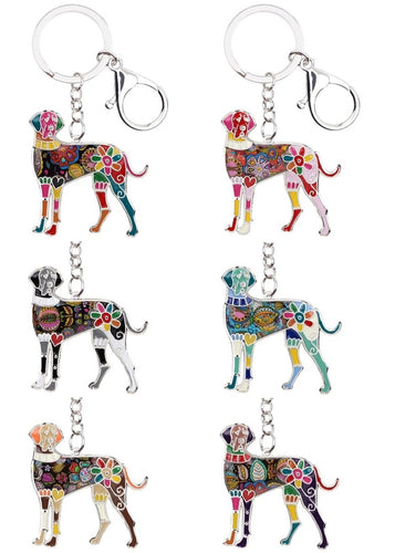 Beautiful Great Dane Love Enamel Keychains-Accessories-Accessories, Dogs, Great Dane, Keychain-1