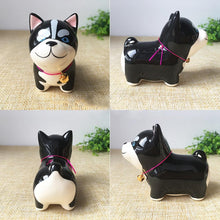 Load image into Gallery viewer, Grey Dog Love Ceramic Car Dashboard / Office Desk Ornament FigurineHome DecorHusky