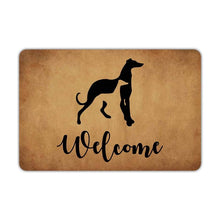 Load image into Gallery viewer, Image of a welcome Greyhound doormat