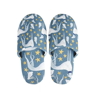Image of Greyhound slippers in the most delightful Greyhounds in all colors design.