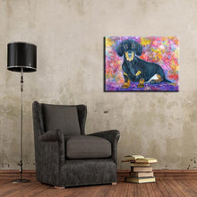 Load image into Gallery viewer, Hand Painted Dachshund Canvas Art Oil PaintingHome Decor