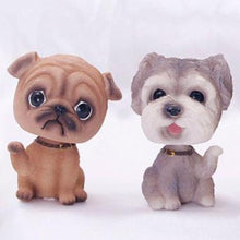 Load image into Gallery viewer, Image of a cutest waving Pug &amp; Schnauzer bobblehead