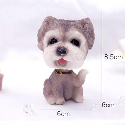 Image of a cutest waving Schnauzer bobblehead