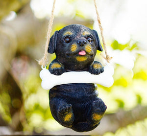 Hanging Pug Garden Statues-Home Decor-Dogs, Home Decor, Pug, Statue-Rottweiler-5