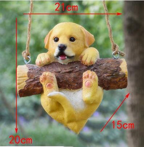 Hanging Yellow Labrador Garden Statue-Home Decor-Dogs, Home Decor, Labrador, Statue-3