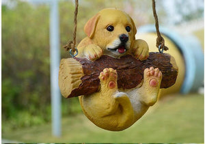 Hanging Yellow Labrador Garden Statue-Home Decor-Dogs, Home Decor, Labrador, Statue-4