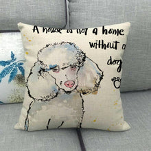 Load image into Gallery viewer, Happiness is a Beagle Cushion Cover-Home Decor-Beagle, Cushion Cover, Dogs, Home Decor-Poodle - Not a Home without My Poodle-5