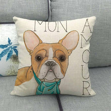 Load image into Gallery viewer, Happiness is a Beagle Cushion Cover-Home Decor-Beagle, Cushion Cover, Dogs, Home Decor-French Bulldog - Mon Amour-8