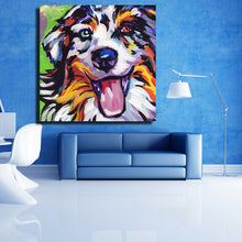 Load image into Gallery viewer, Happy Australian Shepherd Canvas Print Poster-Home Decor-Australian Shepherd, Dogs, Home Decor, Poster-2