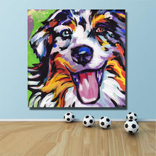 Load image into Gallery viewer, Happy Australian Shepherd Canvas Print Poster-Home Decor-Australian Shepherd, Dogs, Home Decor, Poster-6