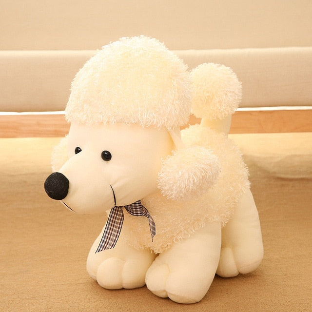 Happy Plush Poodle Stuffed Animals-Soft Toy-Dogs, Home Decor, Poodle, Soft Toy, Stuffed Animal-White-5