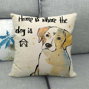 Home is Where the Labrador Is Cushion Cover-Home Decor-Cushion Cover, Dogs, Home Decor, Labrador-Labrador - Home is Where the Labrador Is-1