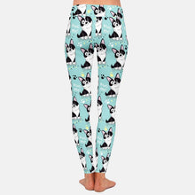 Load image into Gallery viewer, Back image of a lady wearing hug me boston terrier leggings
