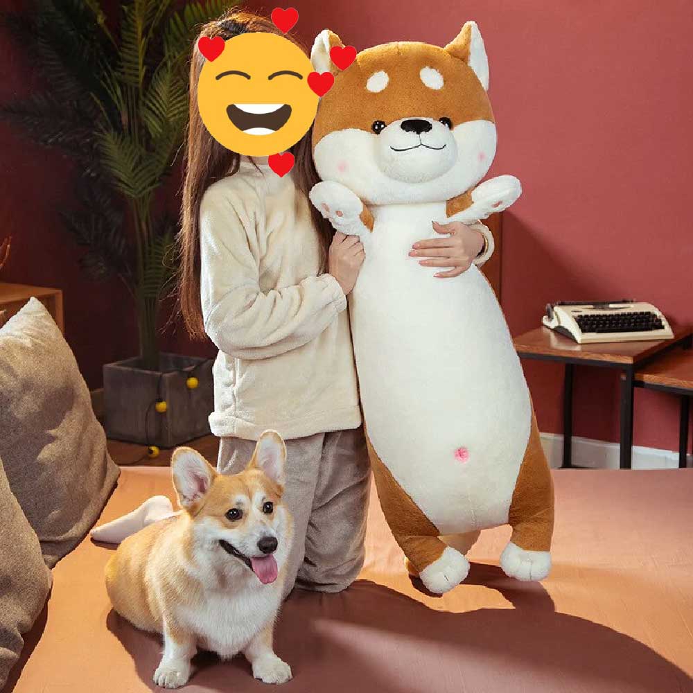 Hug Me Corgi Stuffed Animal Huggable Plush Pillows