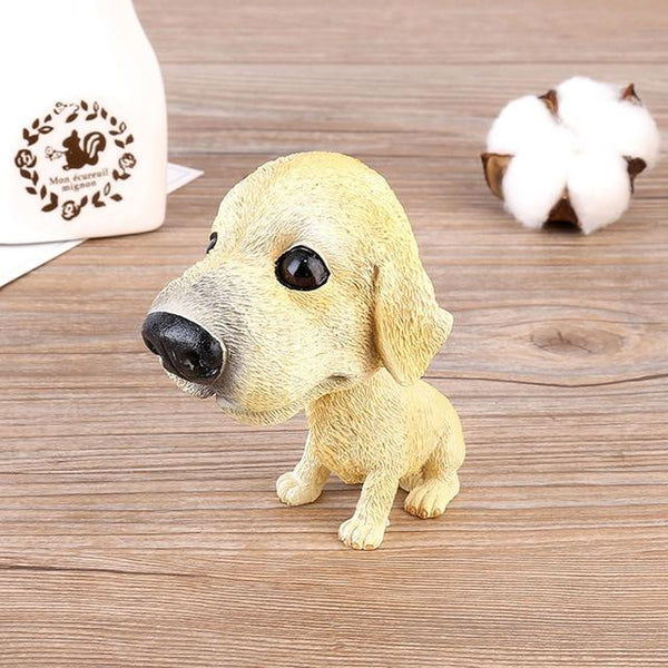 Wabjtam Bobblehead Husky Hund für Auto Armaturenbrett Mini Bobbling Kopf  Spielzeug Figur Schreibtisch Dekoration, 1pc