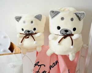 Husky Love Portable Plush Travel Blanket-Blanket-Blankets, Dogs, Home Decor, Siberian Husky, Stuffed Animal-12