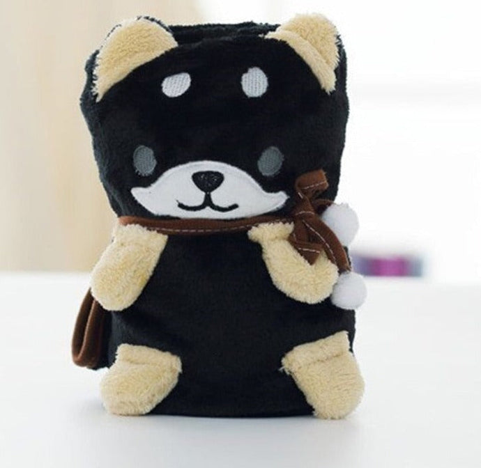 Husky Love Portable Plush Travel Blanket-Blanket-Blankets, Dogs, Home Decor, Siberian Husky, Stuffed Animal-1