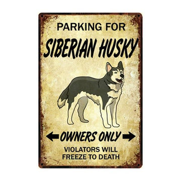 Husky Love Reserved Car Parking Sign Board Car Decorman Husky One Size 293035 360x