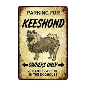 Husky Love Reserved Car Parking Sign BoardCarKeeshondOne Size