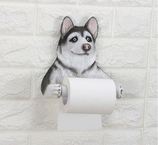 Husky Love Toilet Roll Holder Bathroom Decor