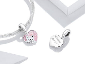 I Heart French Bulldogs Silver Pendant-Dog Themed Jewellery-Dogs, French Bulldog, Jewellery, Pendant-3
