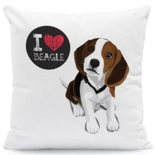 Load image into Gallery viewer, I Heart My Beagle Cushion CoverCushion CoverOne SizeBeagle