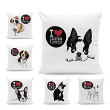 Load image into Gallery viewer, I Heart My Bull Terrier Cushion CoversCushion Cover