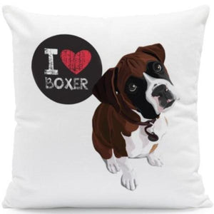I Heart My English Bulldog Cushion CoverCushion CoverOne SizeBoxer