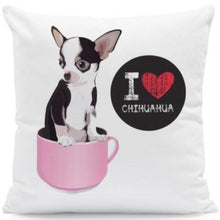 Load image into Gallery viewer, I Heart My Teacup Chihuahua Cushion CoverCushion CoverOne SizeChihuahua
