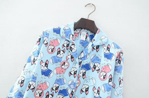 Image of boston terrier pj set - view of the top