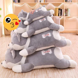 I Love Corgi Stuffed Animal Huggable Plush Pillows (Medium to Giant Size)-Soft Toy-Corgi, Dogs, Home Decor, Huggable Stuffed Animals, Soft Toy, Stuffed Animal, Stuffed Cushions-Medium-Gray-6