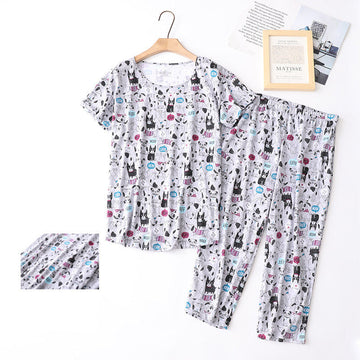 I Love Dogs Womens Cotton Pajamas-Apparel-Apparel, Boston Terrier, Bull Terrier, Dachshund, Dogs, Pajamas, Pug-XS-1