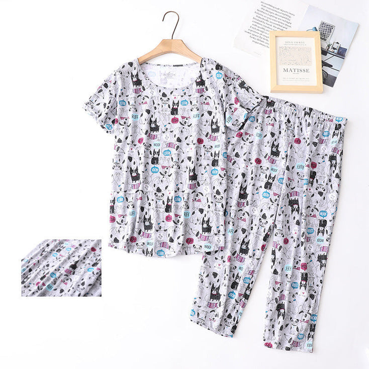 I Love Dogs Womens Cotton Pajamas-Apparel-Apparel, Boston Terrier, Bull Terrier, Dachshund, Dogs, Pajamas, Pug-XS-1