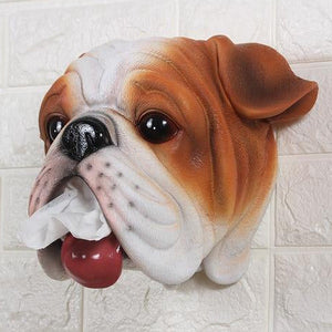I Love English Bulldogs Toilet Roll Holder-Home Decor-Bathroom Decor, Dogs, English Bulldog, Home Decor-2