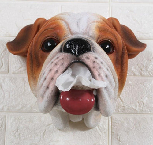 I Love English Bulldogs Toilet Roll Holder-Home Decor-Bathroom Decor, Dogs, English Bulldog, Home Decor-1