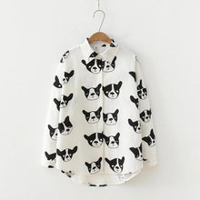 Load image into Gallery viewer, I Love French Bulldogs Womens ShirtWhiteL