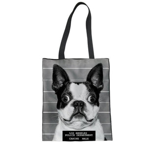 I Love Frenchies Canvas Tote Handbags-Accessories-Accessories, Bags, Dogs, French Bulldog-7
