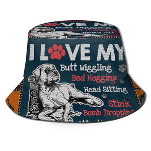 I Love My Boxer Bucket Hat-Accessories-Accessories, Boxer, Dogs, Hat-11