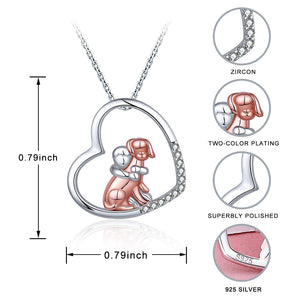 I Love My Chocolate Labrador Silver Necklaces-Dog Themed Jewellery-Chocolate Labrador, Dogs, Jewellery, Labrador, Necklace, Pendant-7