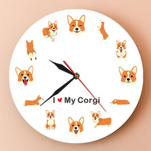 Load image into Gallery viewer, I Love My Corgi Wall Clock-Home Decor-Corgi, Dogs, Home Decor, Wall Clock-No Frame-1