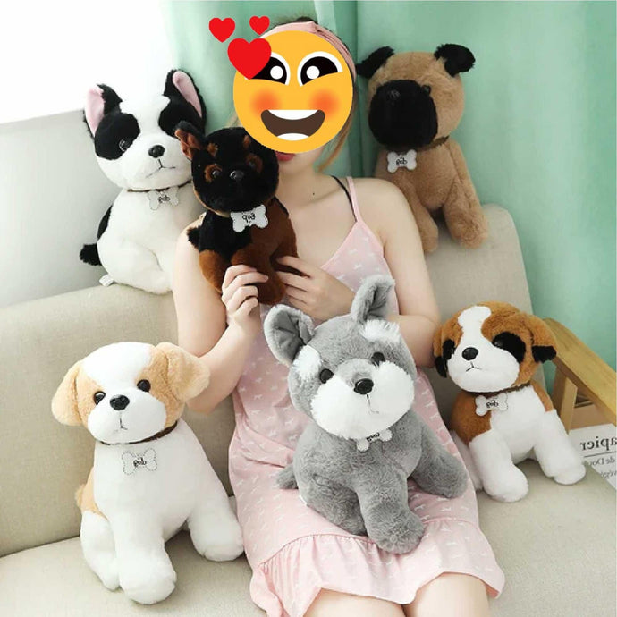 I Love My Dog Stuffed Animal Plush Toys - 7 Dog Breeds-Soft Toy-Beagle, Boston Terrier, Chihuahua, Dogs, German Shepherd, Home Decor, Pug, Schnauzer, Shih Tzu, Soft Toy, Stuffed Animal-1