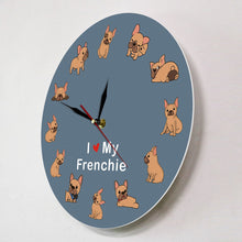 Load image into Gallery viewer, I Love My Fawn Frenchie Wall Clock-Home Decor-Dogs, French Bulldog, Home Decor, Wall Clock-13