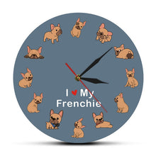 Load image into Gallery viewer, I Love My Fawn Frenchie Wall Clock-Home Decor-Dogs, French Bulldog, Home Decor, Wall Clock-15