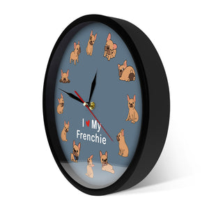 I Love My Fawn Frenchie Wall Clock-Home Decor-Dogs, French Bulldog, Home Decor, Wall Clock-9