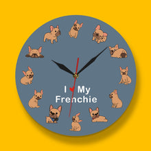 Load image into Gallery viewer, I Love My Fawn Frenchie Wall Clock-Home Decor-Dogs, French Bulldog, Home Decor, Wall Clock-No Frame-1