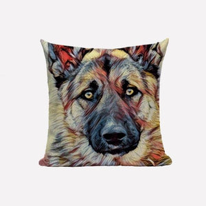 I Love My German Shepherd Cushion Covers-Home Decor-Cushion Cover, Dogs, German Shepherd, Home Decor-17.7”x17.7” inches or 45x45 cm-Design 3-4